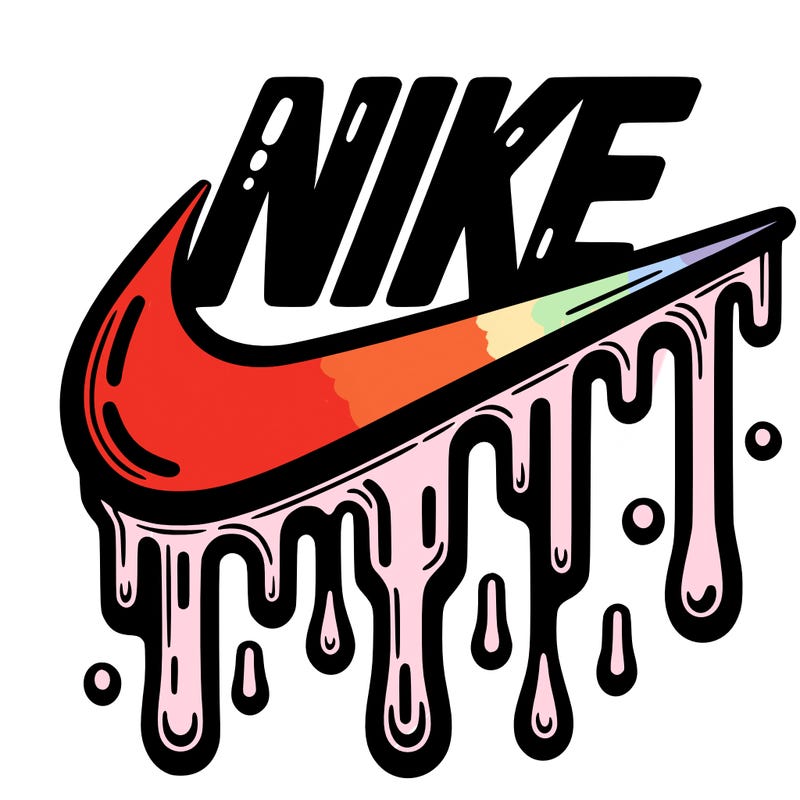 dripping nike logo