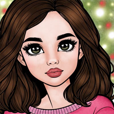 realistic girl whith cute eyes