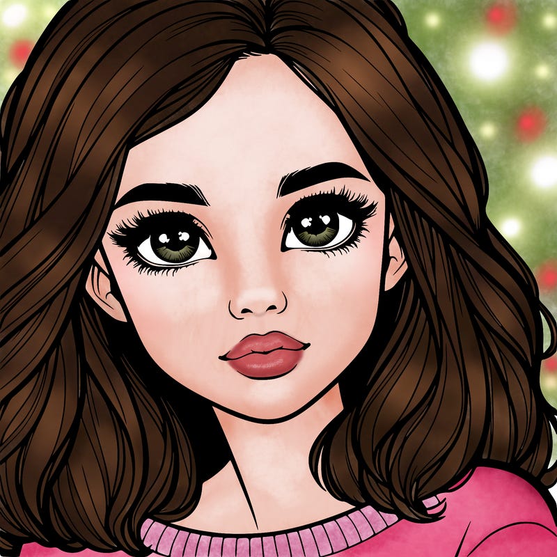 realistic girl whith cute eyes