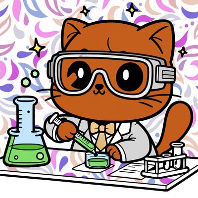 scientist cat