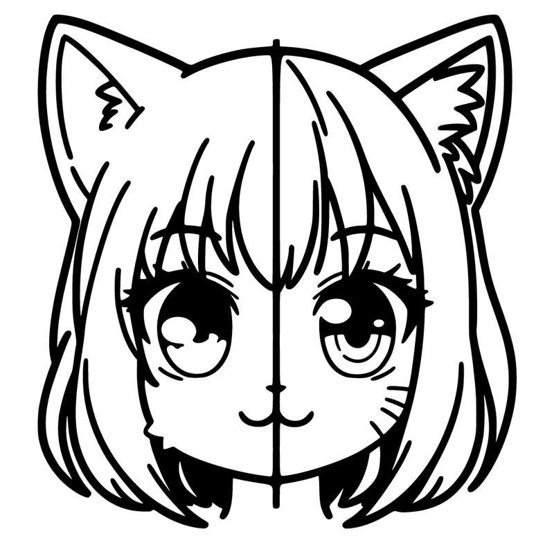 half cat half anime girl