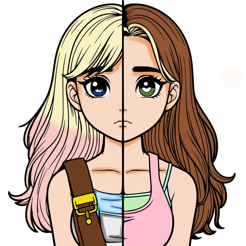 realistic girl split