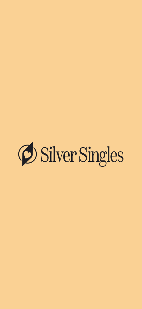 SilverSingles logo on a beige background