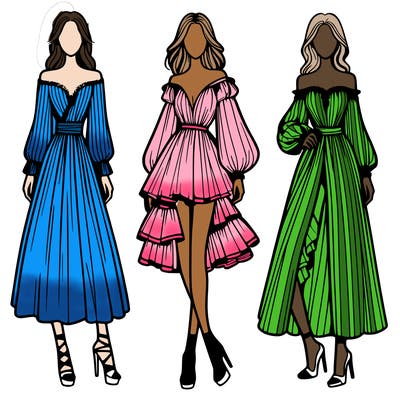 fashion models dresses