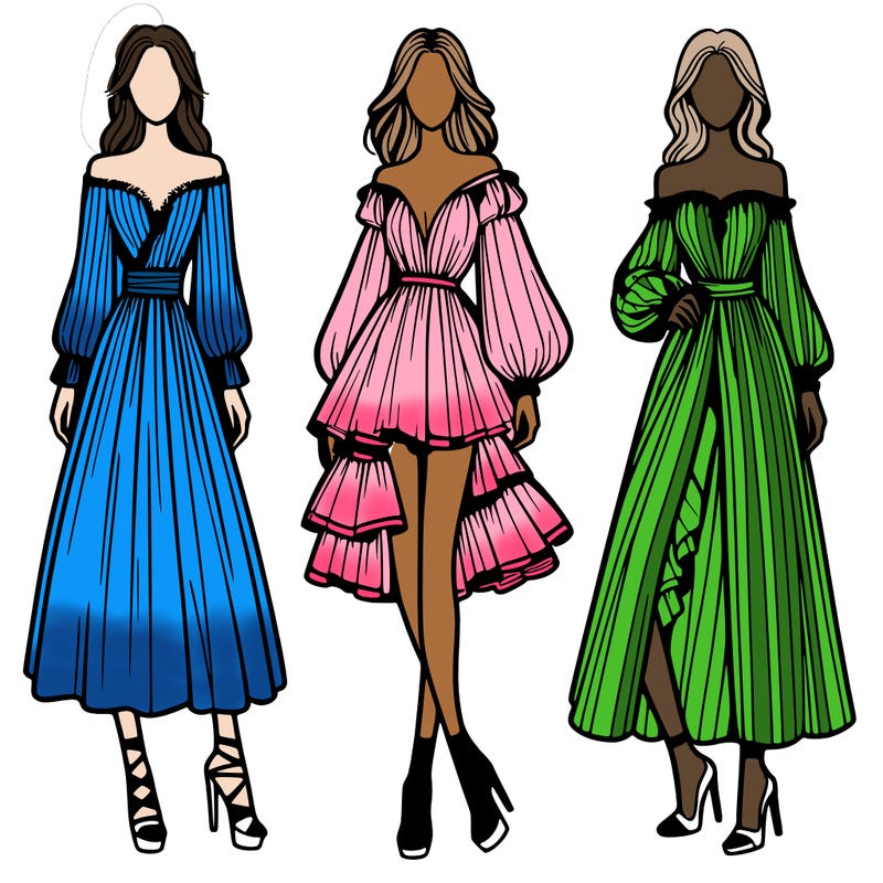 fashion models dresses