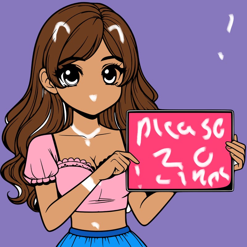 realistic pretty girl holding blank sign