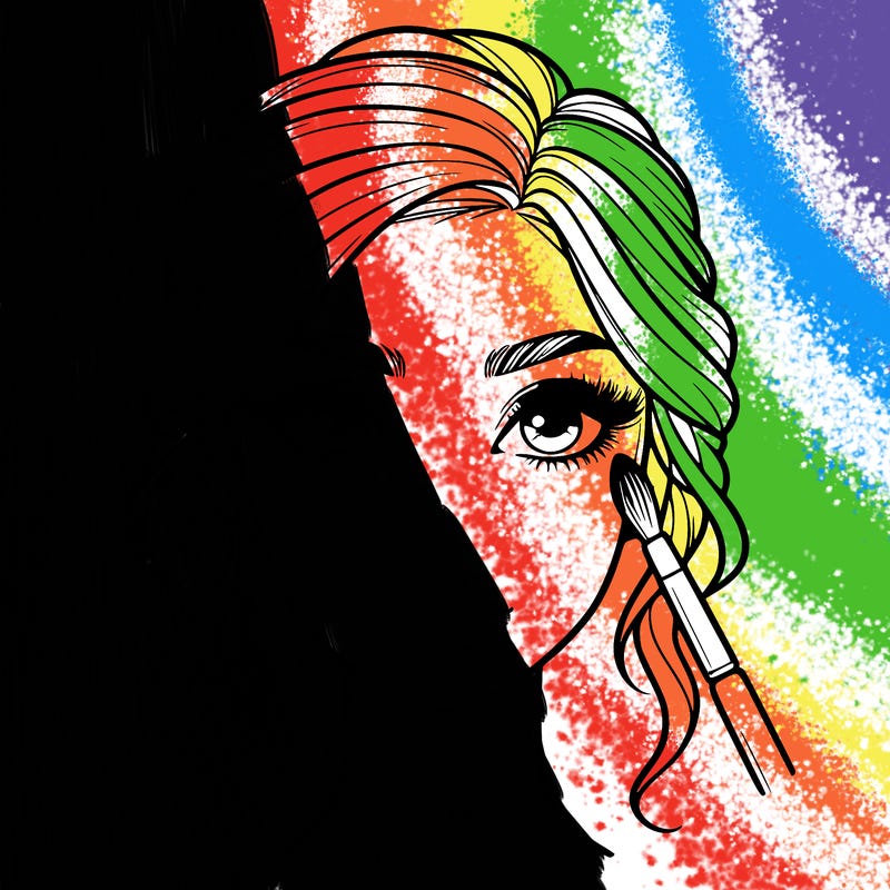 realistic person with makeup