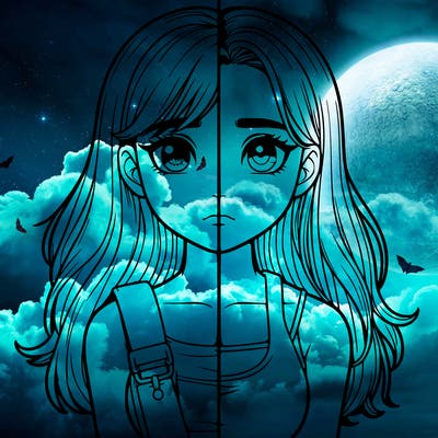 realistic girl split