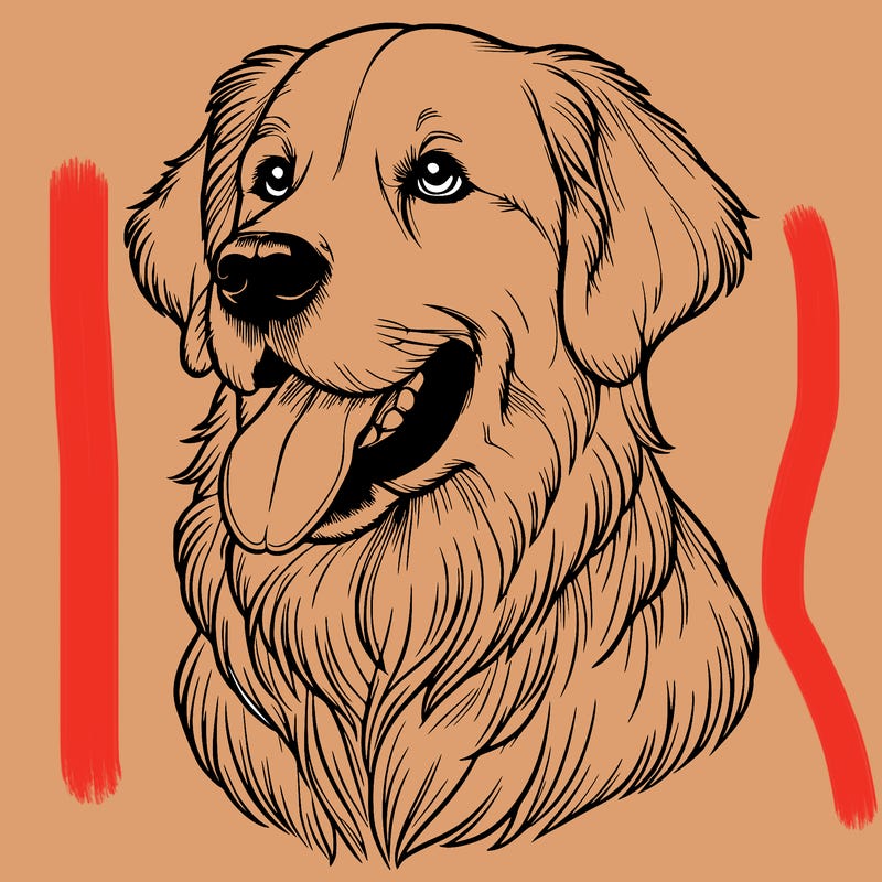 realistic golden retriever