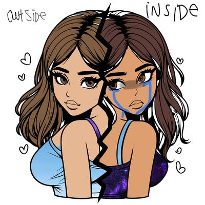 realistic girl split