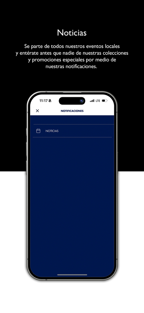 Tommy Hilfiger - Ropa en Línea - Tommy Hilfiger app screen showing the notifications and news section on a smartphone