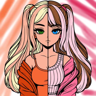 realistic girl split