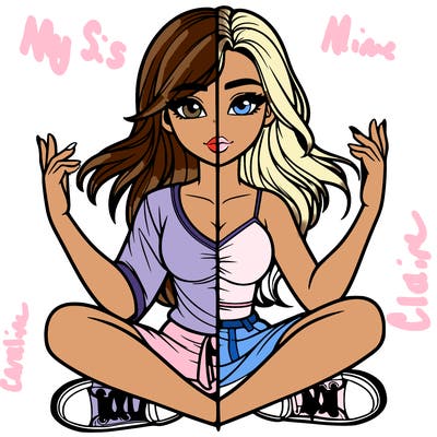 realistic girl split