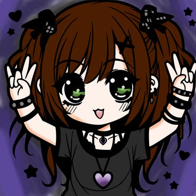 cute emo anime girl