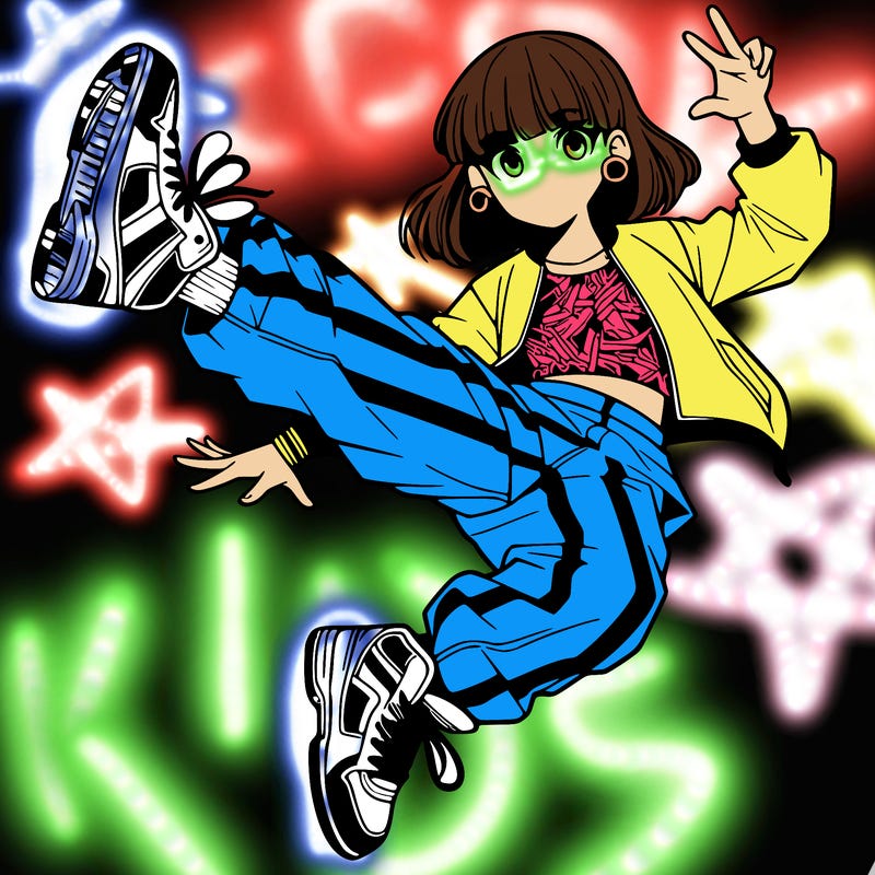 break dancing manga girl