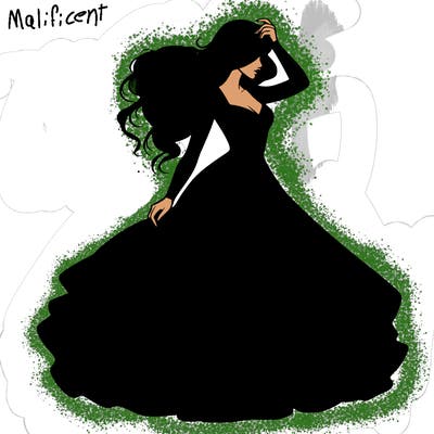 realistic woman with dress flowing in the wind