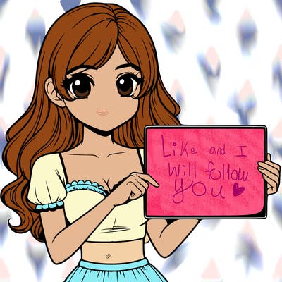 realistic pretty girl holding blank sign