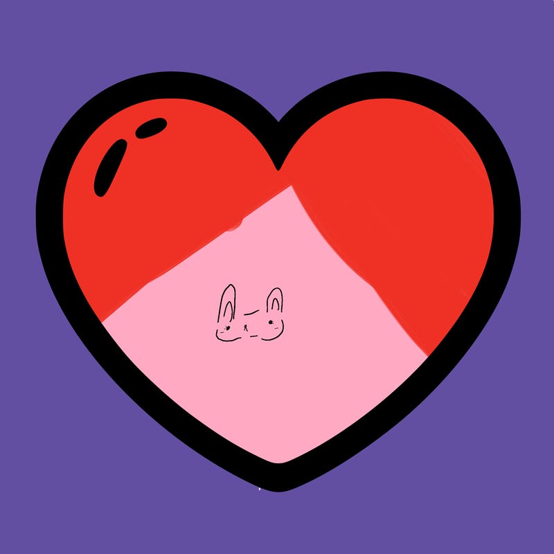 a blank heart