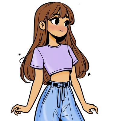 girl in a cute crop top