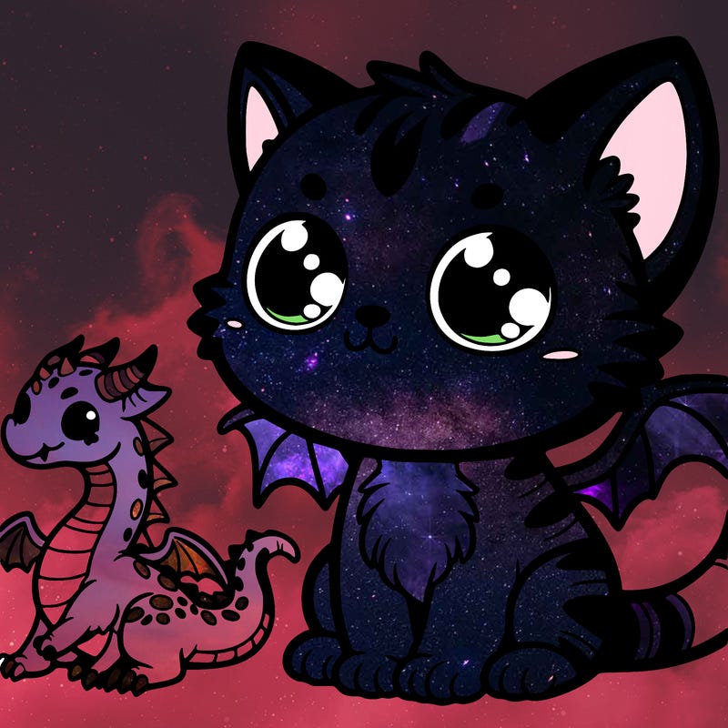 kitten x dragon