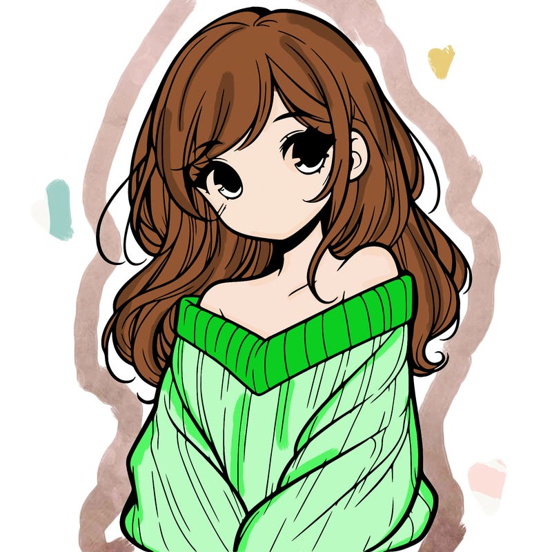 shy pretty girl wearing a sweater that is falling off one shoulder portrait