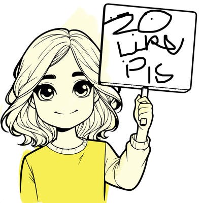 realistic girl holding up a sign