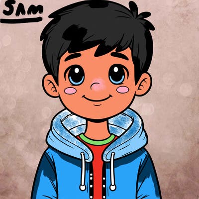 boy with smile hoodie