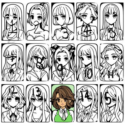 girls that look diffrent anime