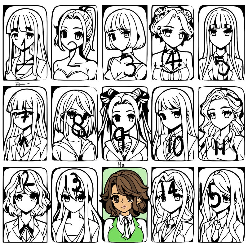 girls that look diffrent anime