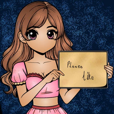realistic pretty girl holding blank sign