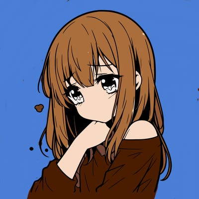sad anime girl
