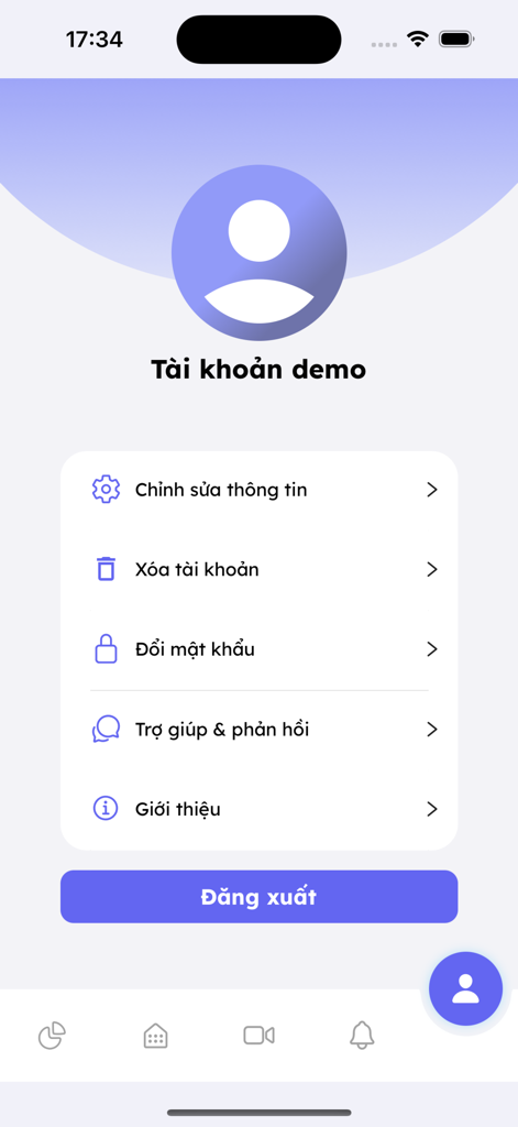 FruitAI - FruitAI user profile screen with account settings and navigation menu