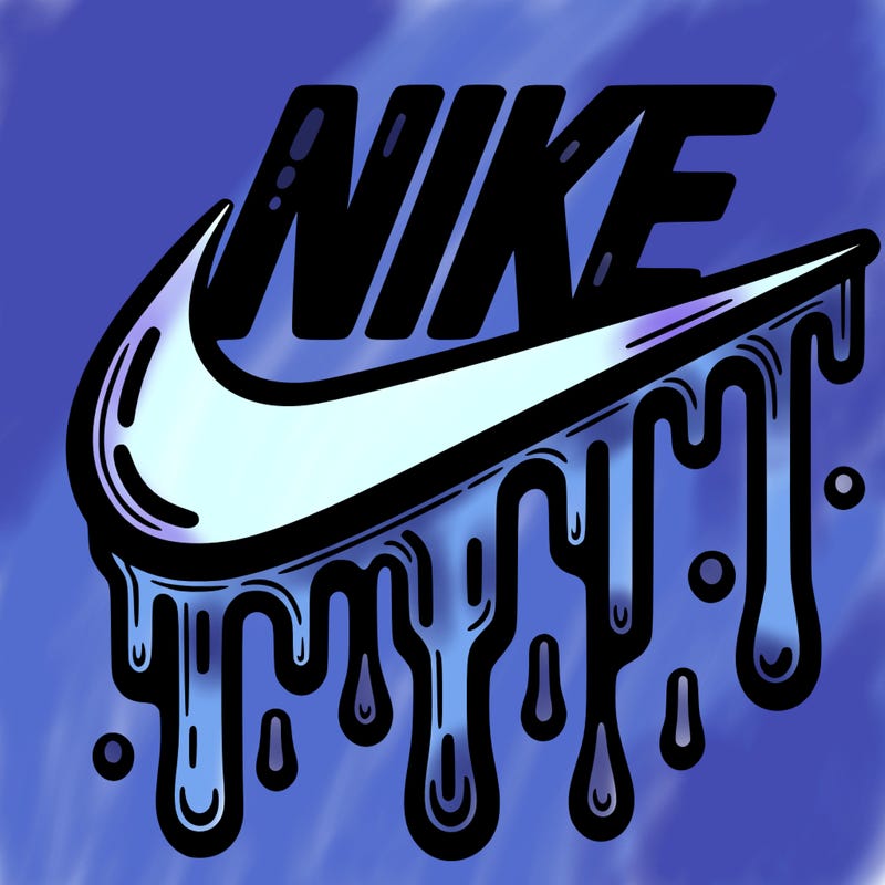dripping nike logo