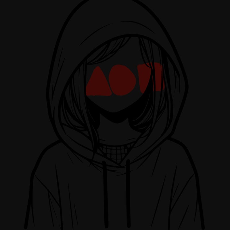 faceless girl in hoodie