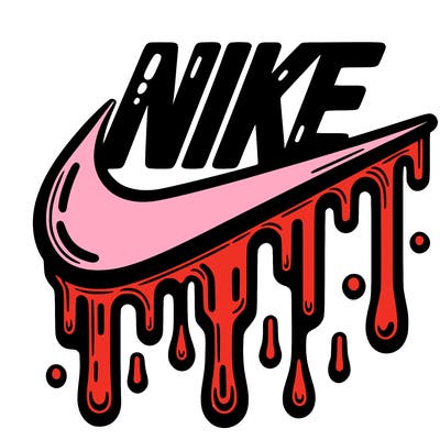 dripping nike logo