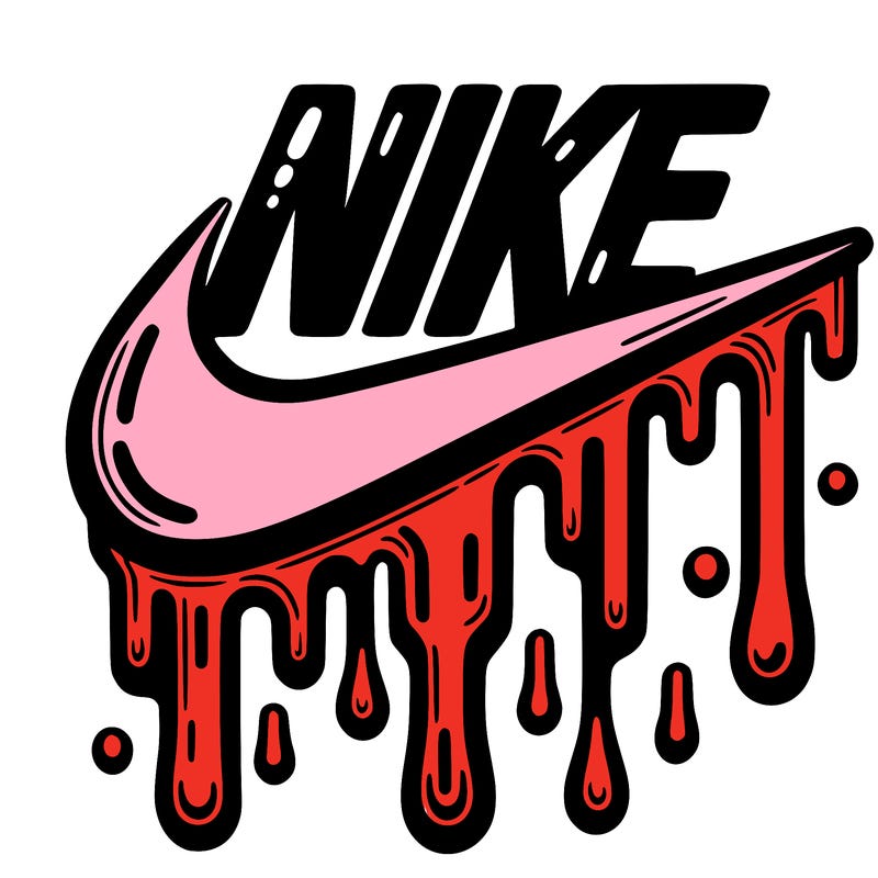 dripping nike logo