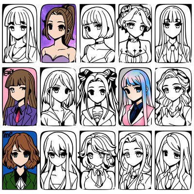 girls that look diffrent anime