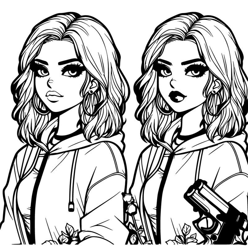 realistic pretty gang girl