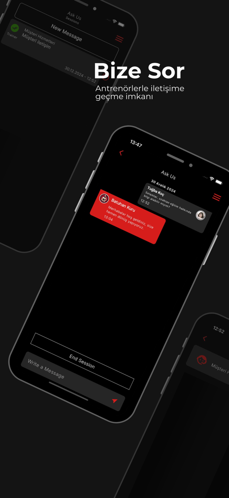 DewsLife - Interfaccia dell'app DewsLife che mostra una funzione di chat per comunicare con i personal trainer.
