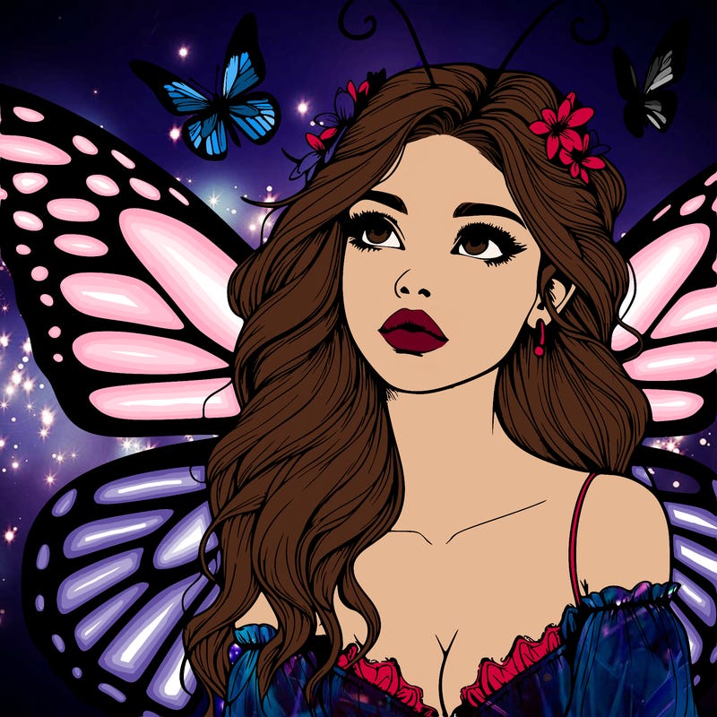 butterfly fairy realistic girl