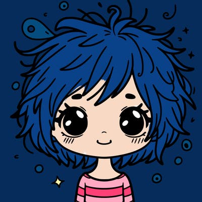 a girl with messy short hair