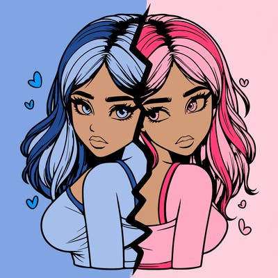 realistic girl split