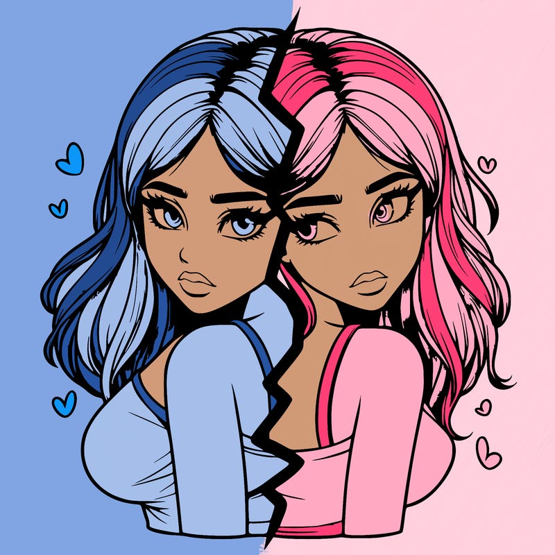 realistic girl split