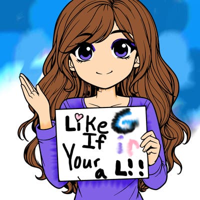 realistic girl holding up a plain sign