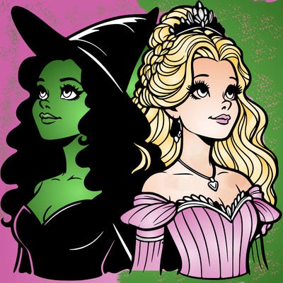 'elphaba and glinda (realistic)