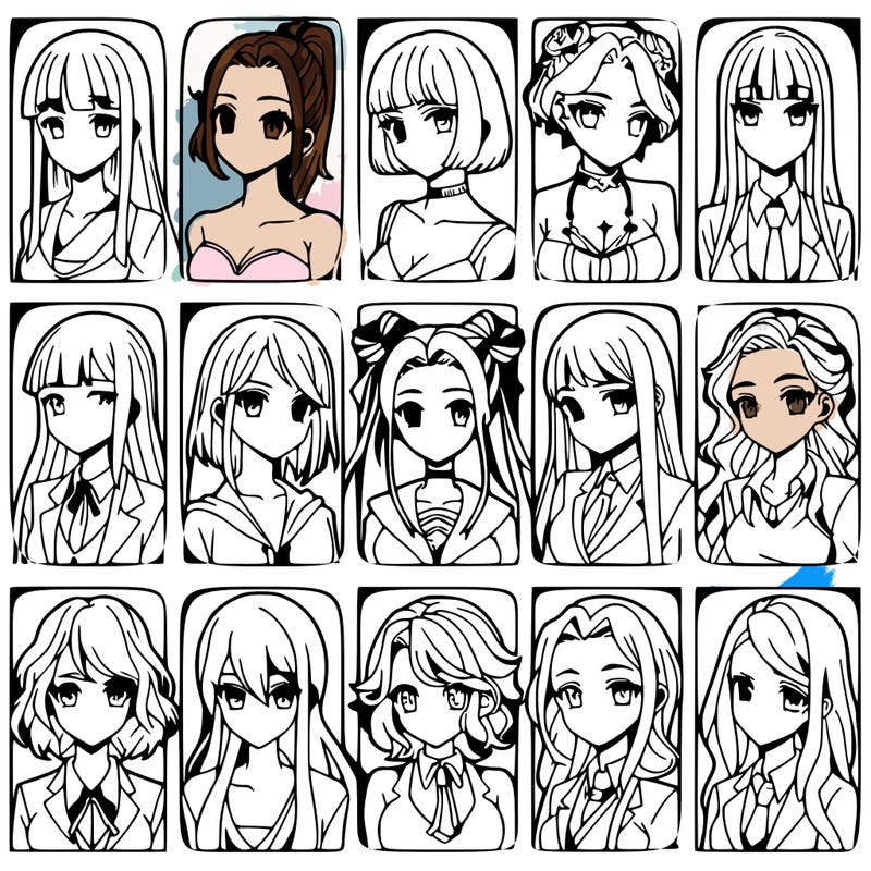 girls that look diffrent anime