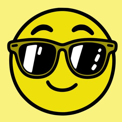 emoji with sunglasses