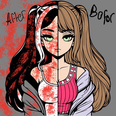 realistic girl split