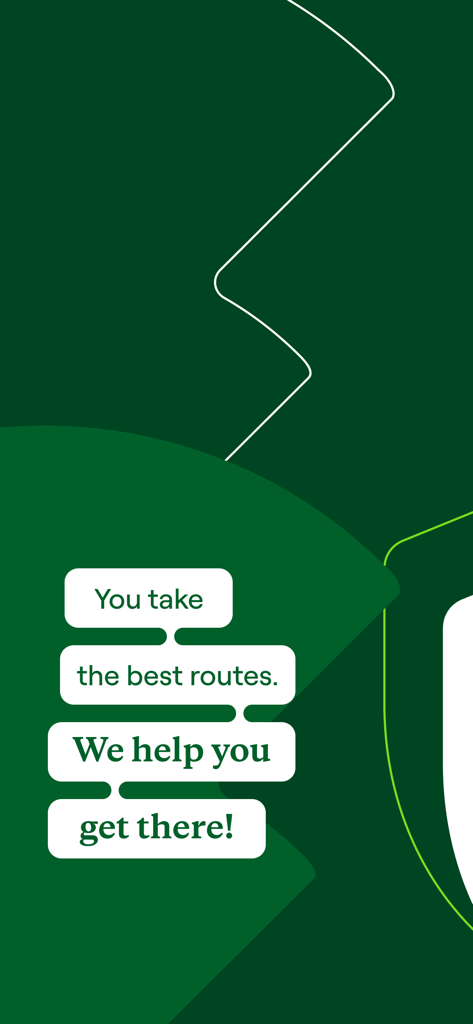 Localiza Rent A Car - Localiza car rental app welcome screen with message about taking the best routes