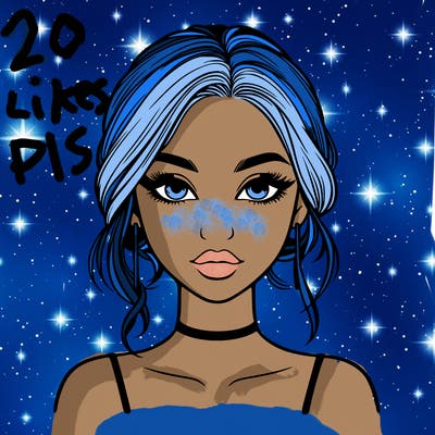 realistic girl with makeup on